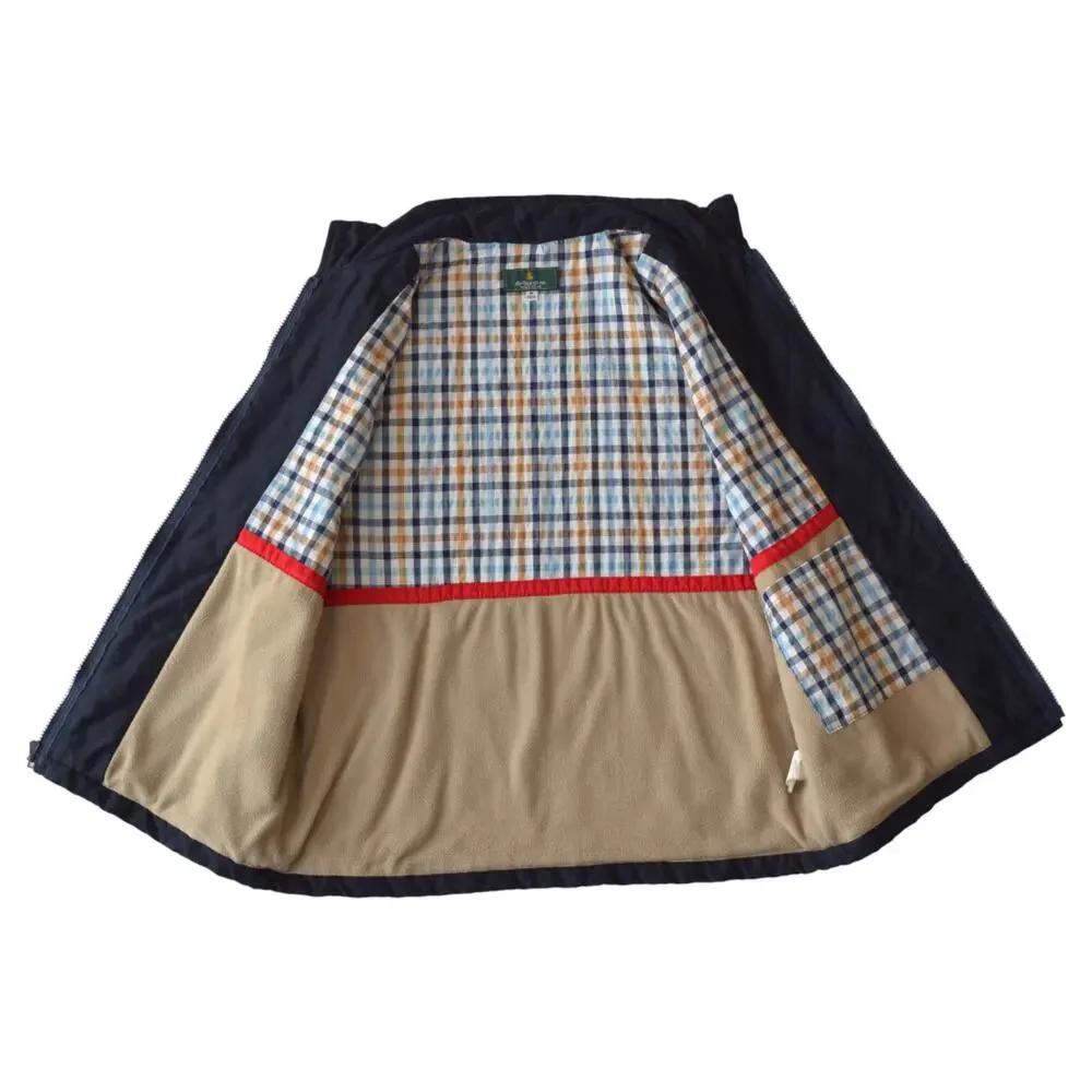 Polo Club Navy Quilted Vest M – Plaid Lined Sleeveless Jacket Men